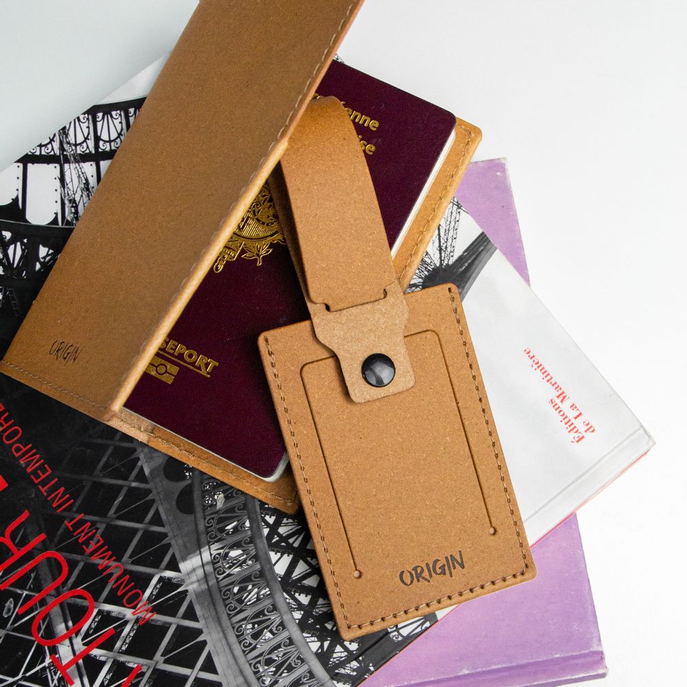 Travel accessories - Luggage Tag - Recycled Leather - Made in France - MAISON ORIGIN