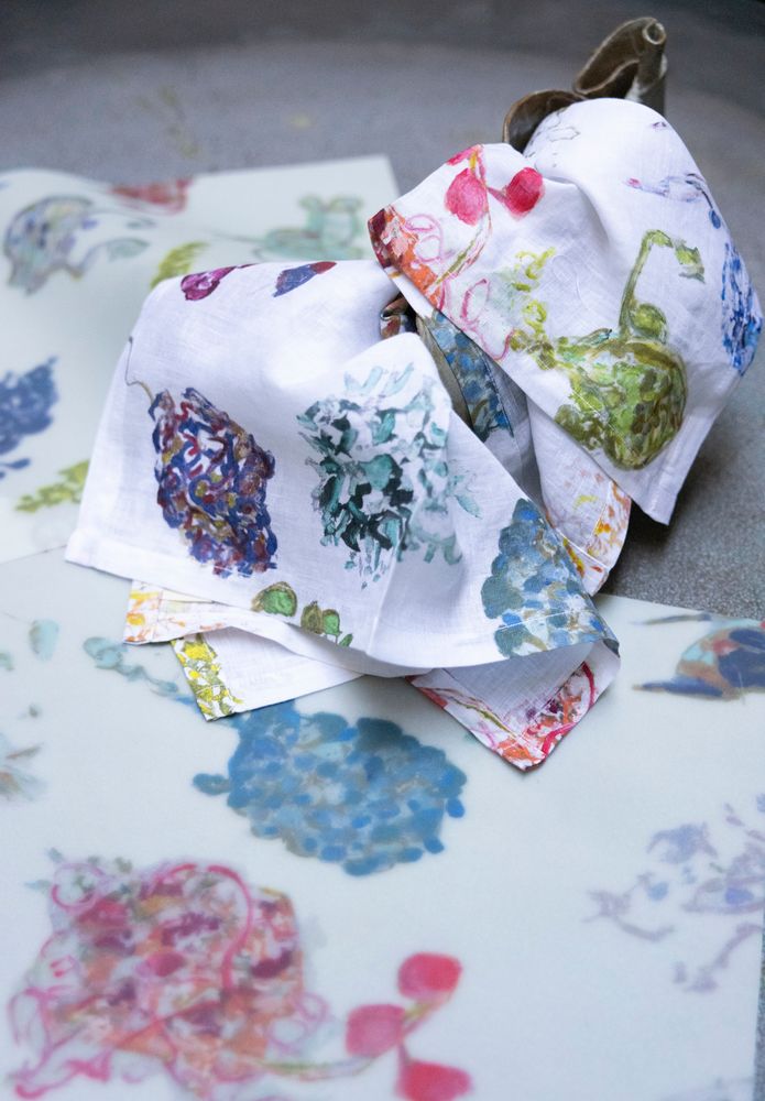 Linge de table textile - Collection Eolie de nappes, sets de table, assiettes, plateaux, céramiques. - LUISA LONGO