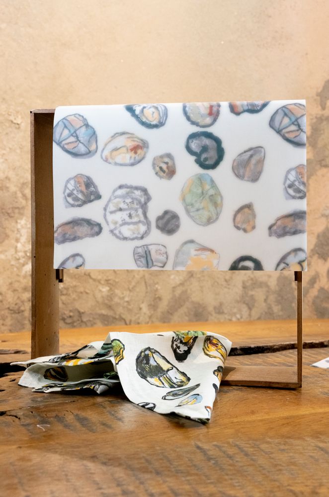 Linge de table textile - Collection Eolie de nappes, sets de table, assiettes, plateaux, céramiques. - LUISA LONGO