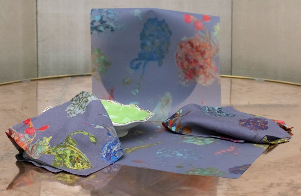 Linge de table textile - Collection Eolie de nappes, sets de table, assiettes, plateaux, céramiques. - LUISA LONGO