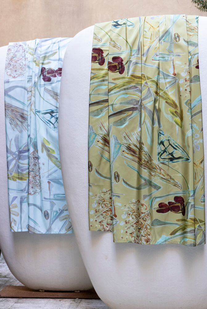Linge de table textile - Collection Eolie de nappes, sets de table, assiettes, plateaux, céramiques. - LUISA LONGO