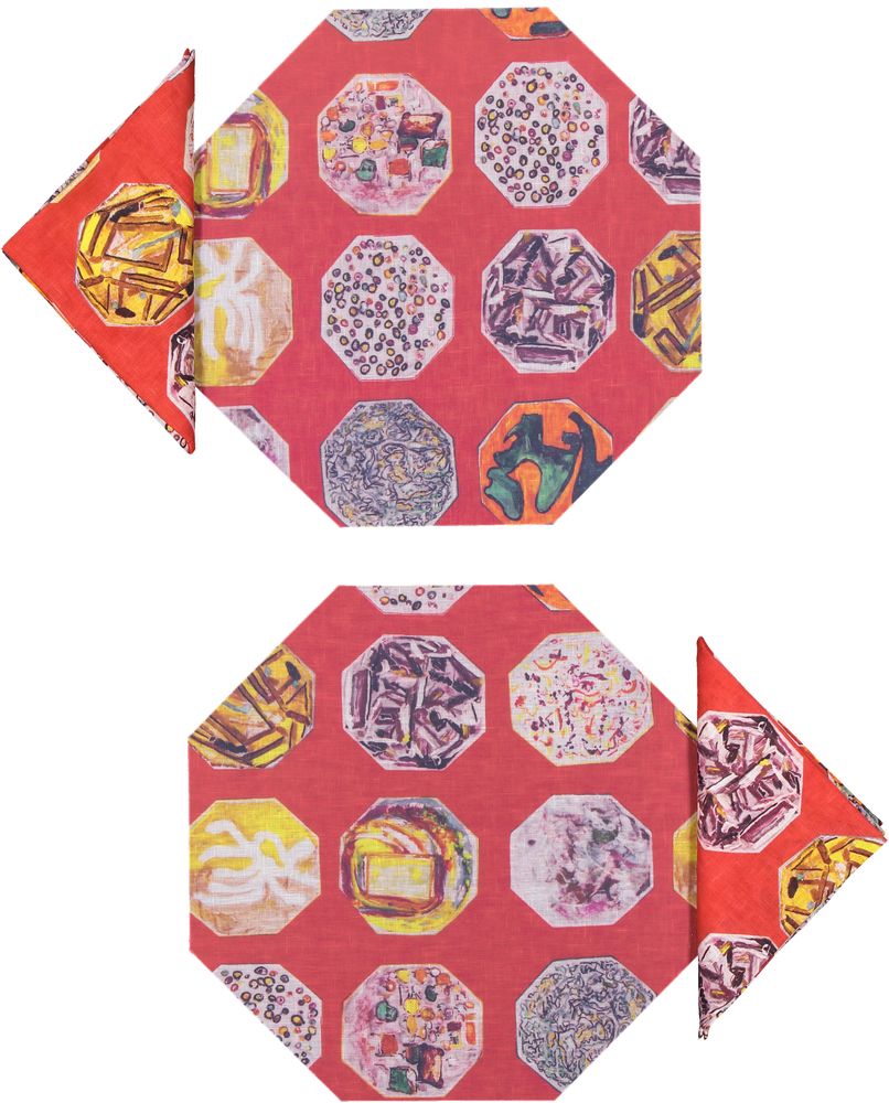 Linge de table textile - Linen or organza and Polyurethane Tablemats - LUISA LONGO