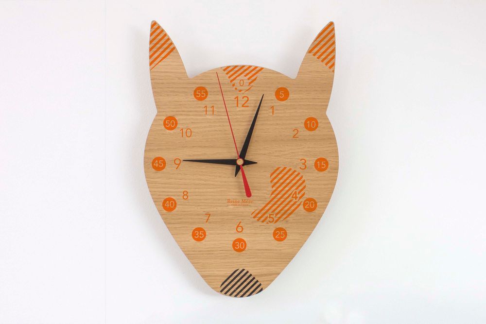 Children's decorative items - Renard | Educational clock - REINE MÈRE