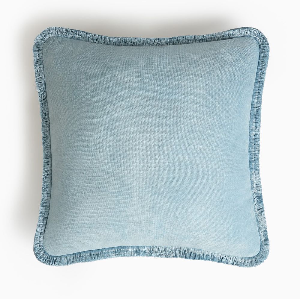Coussins textile - COUSSIN HEUREUX - HAPPY PILLOW Collection | Velvet with bespoke fringes - LO DECOR