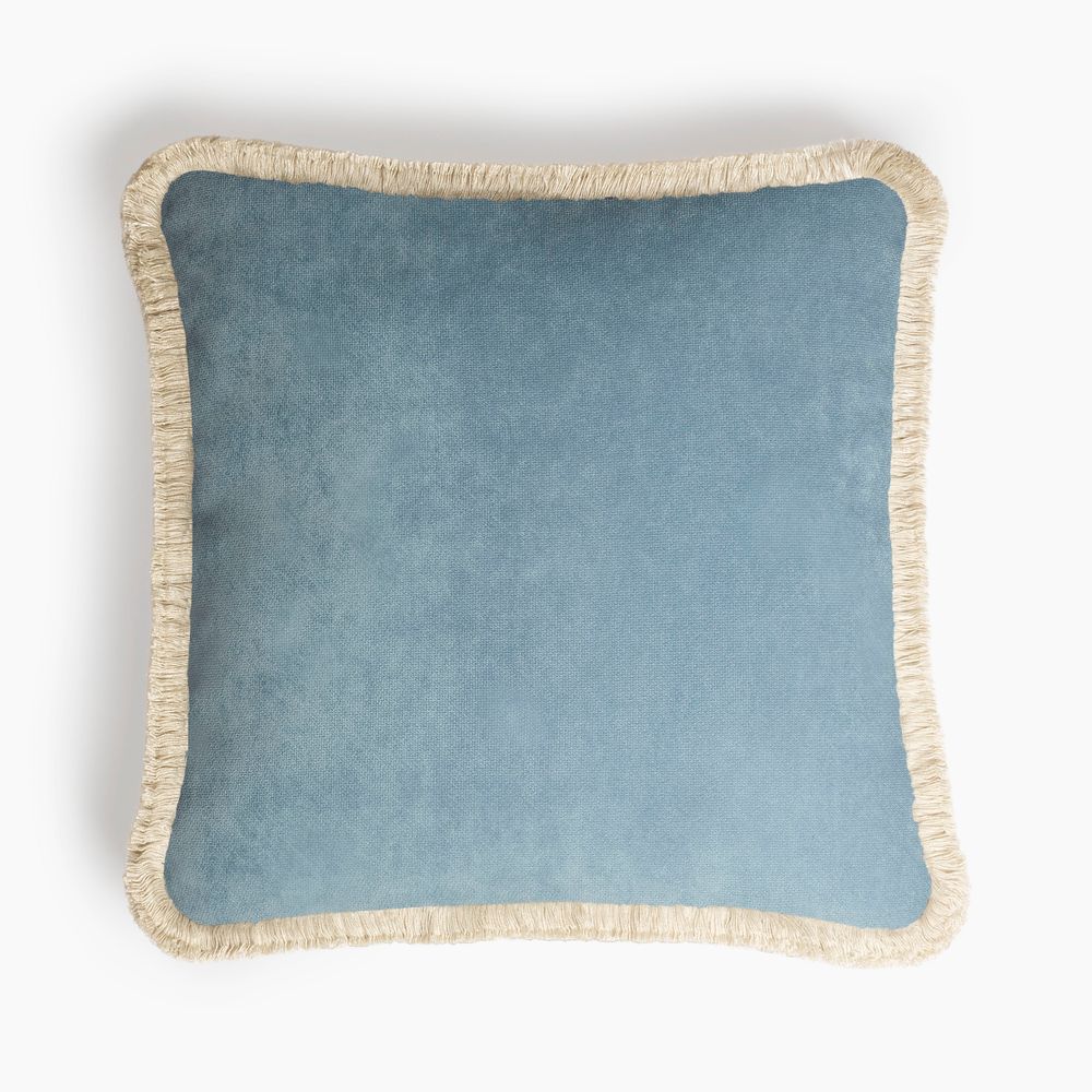 Coussins textile - COUSSIN HEUREUX - HAPPY PILLOW Collection | Velvet with bespoke fringes - LO DECOR
