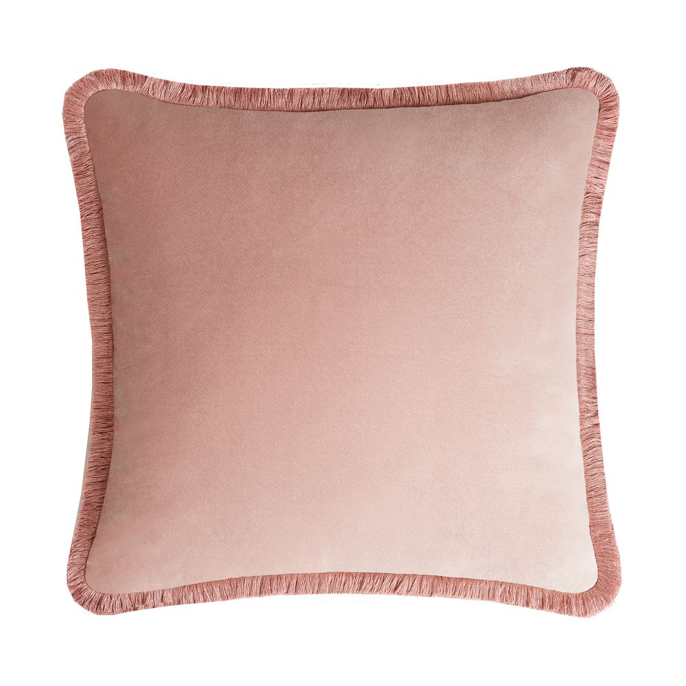 Coussins textile - COUSSIN HEUREUX - HAPPY PILLOW Collection | Velvet with bespoke fringes - LO DECOR