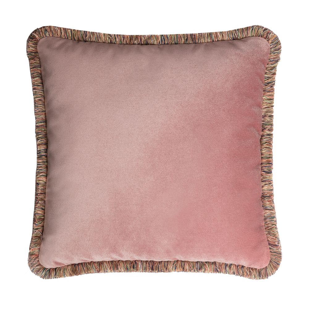 Coussins textile - COUSSIN HEUREUX - HAPPY PILLOW Collection | Velvet with bespoke fringes - LO DECOR