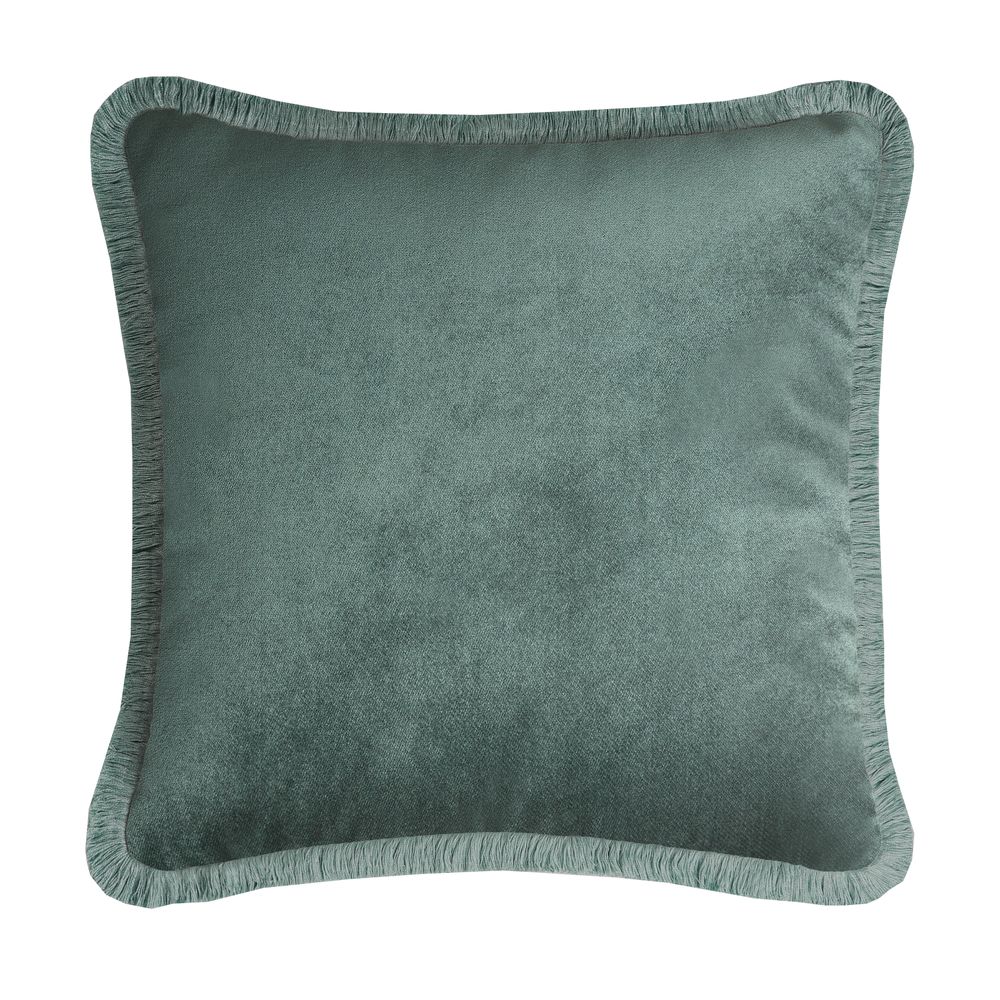 Coussins textile - COUSSIN HEUREUX - HAPPY PILLOW Collection | Velvet with bespoke fringes - LO DECOR