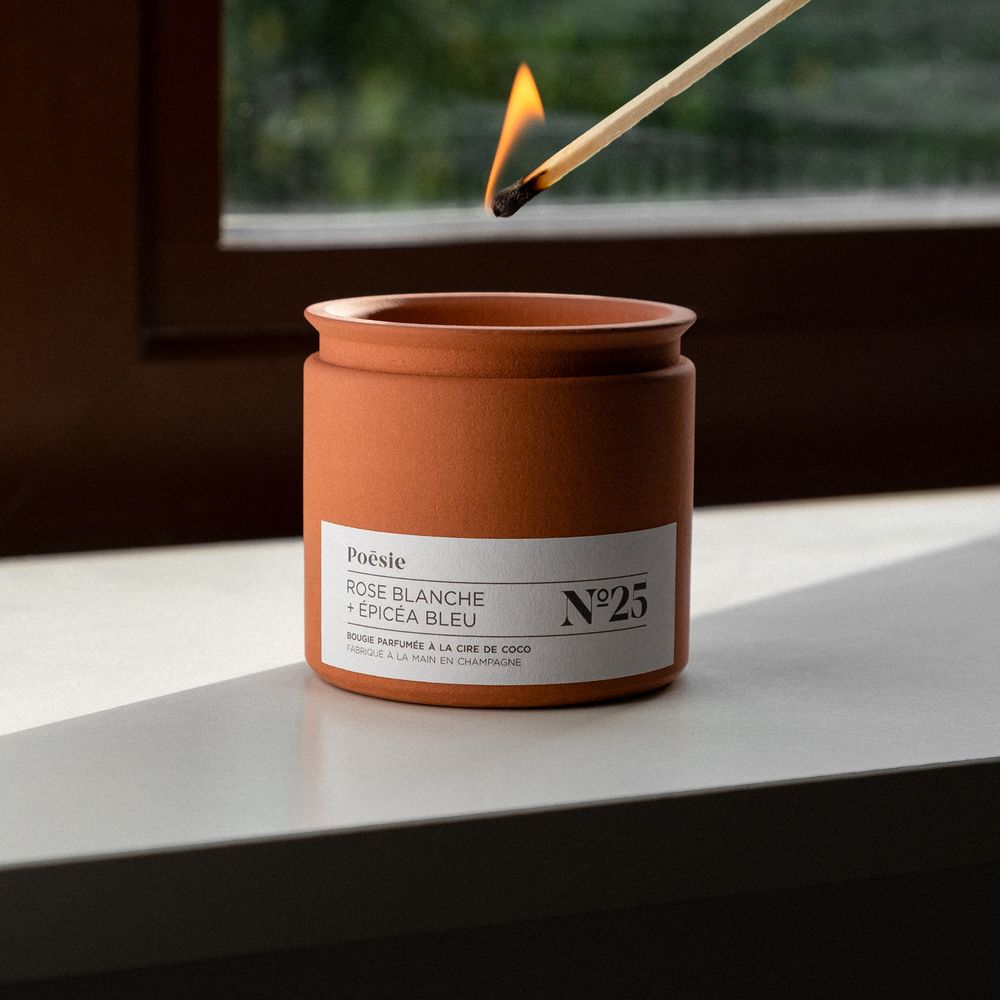 Candles - Terracotta & Colors candle - WITH POESIE