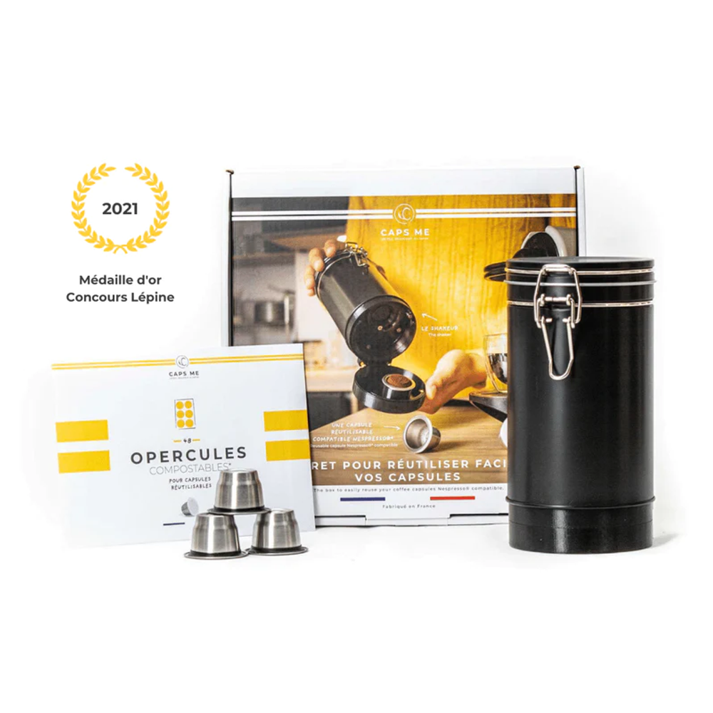 Tea and coffee accessories - The CAPS ME box - compatible Nespresso reusable capsules - CAPS ME