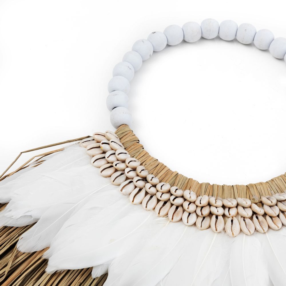 Objets design - Le Collier Alang Feather - Blanc Naturel - BAZAR BIZAR - DONT USE
