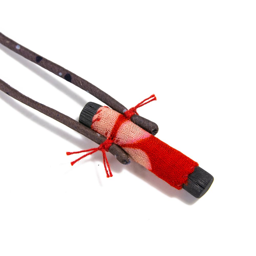 Jewelry - Long necklace KOFU-MINI-EDA - CHARCOAL ESKIMEÏT