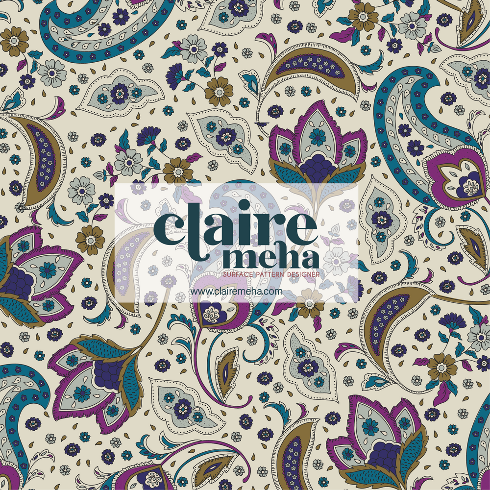Design textile et surface - AO-682 Indienne - CLAIRE MEHA