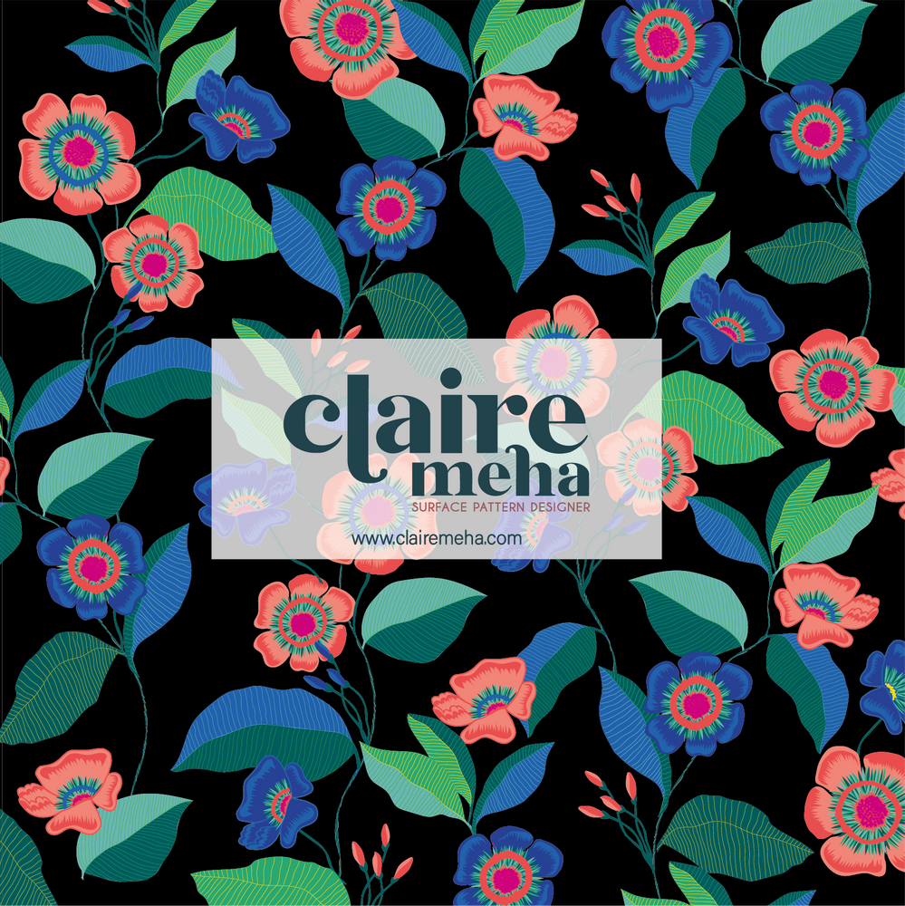 Design textile et surface - AO-677 Floral - CLAIRE MEHA