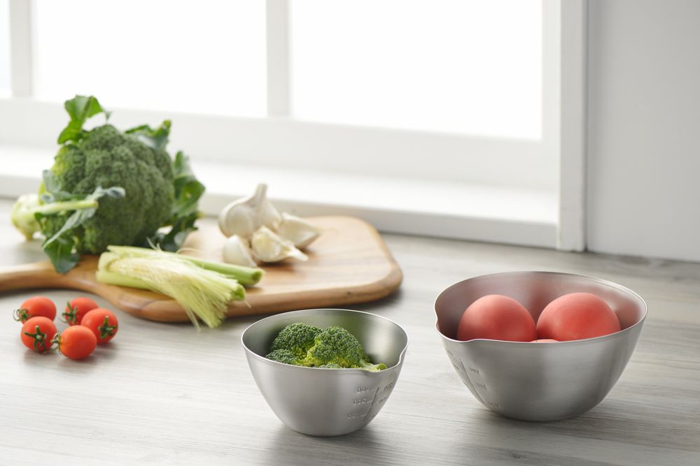 Ustensiles de cuisine - Bol de mesure (cuisine) en acier inoxydable - collection Aikata / YOSHIKAWA - ABINGPLUS