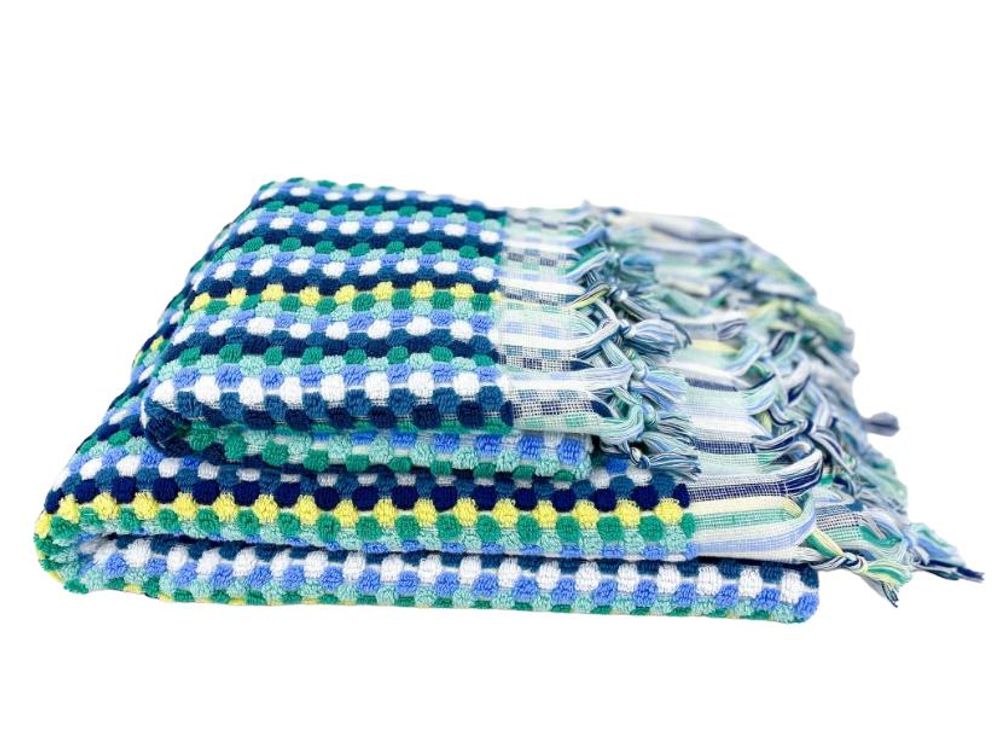 Serviettes de bain - SERVIETTE DE TOILETTE HANDWOVEN COTON - NADIA DAFRI PARIS