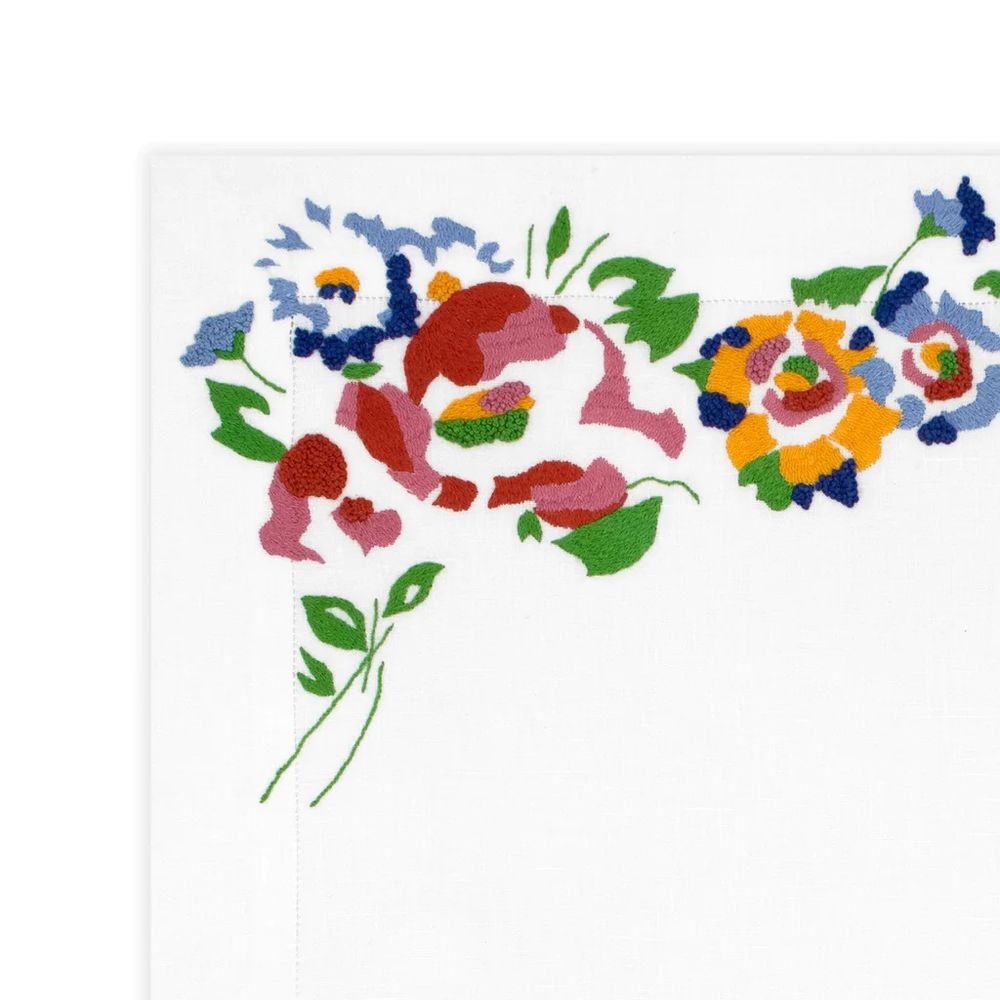 Linge de table textile - SET DE TABLE + SERVIETTE NEW YORK MILLE FLEURS - D.PORTHAULT
