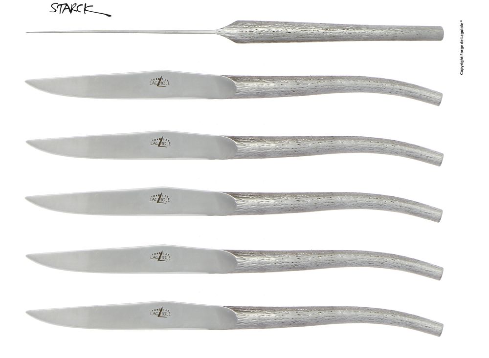 Knives - Log Philippe Starck stainless steel table knives - FORGE DE LAGUIOLE