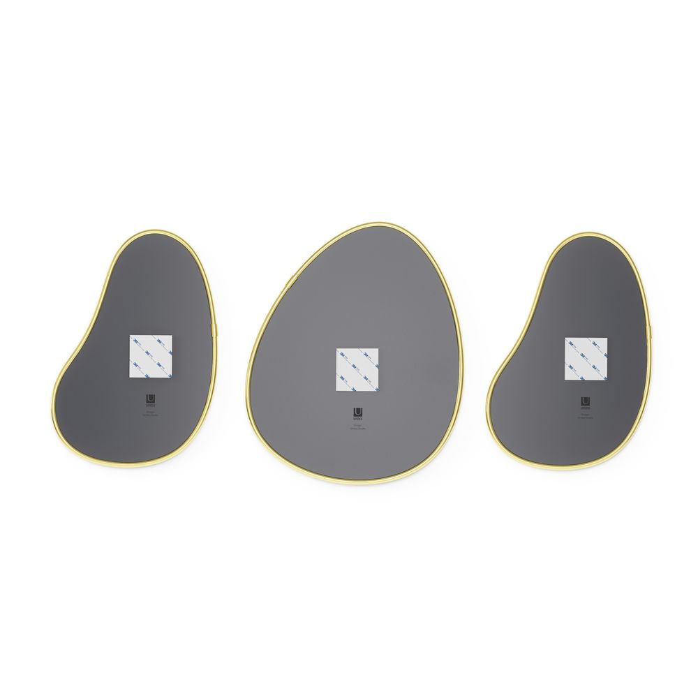 Bathroom mirrors - HUBBA PEBBLE Mirrors, Set of 3 - UMBRA