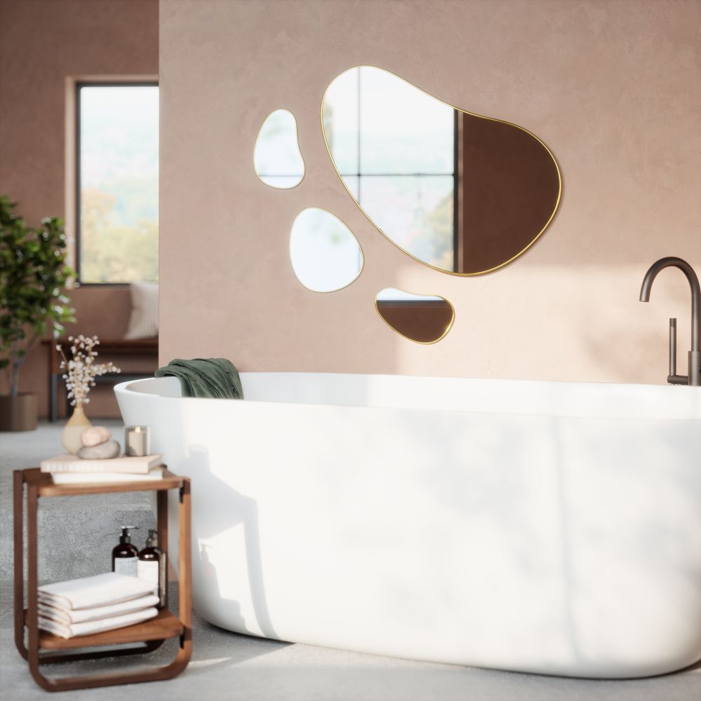 Bathroom mirrors - HUBBA PEBBLE Mirrors, Set of 3 - UMBRA