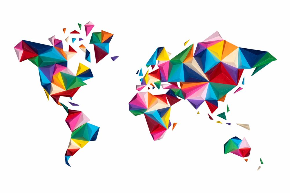 Autres décorations murales - Carte du monde multicolore - OWARLD