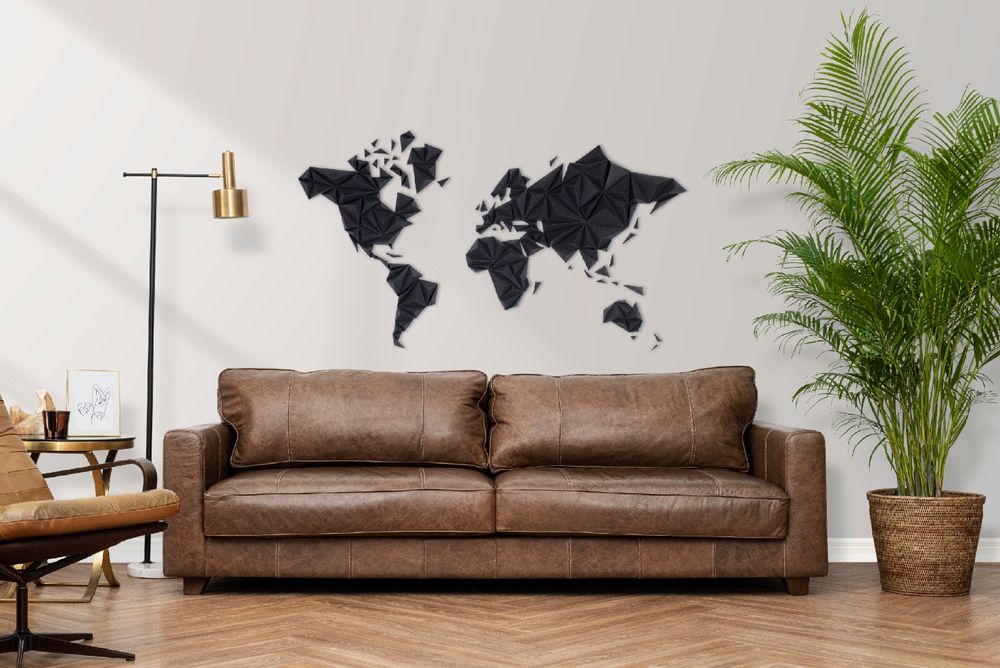 Autres décorations murales - Carte du monde en noir - OWARLD
