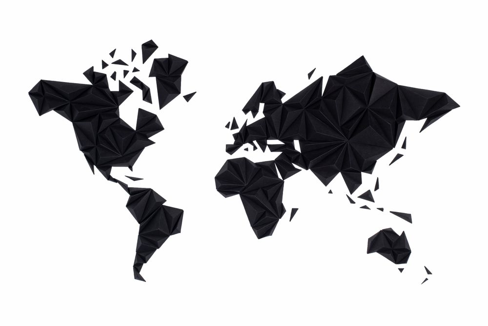Autres décorations murales - Carte du monde en noir - OWARLD