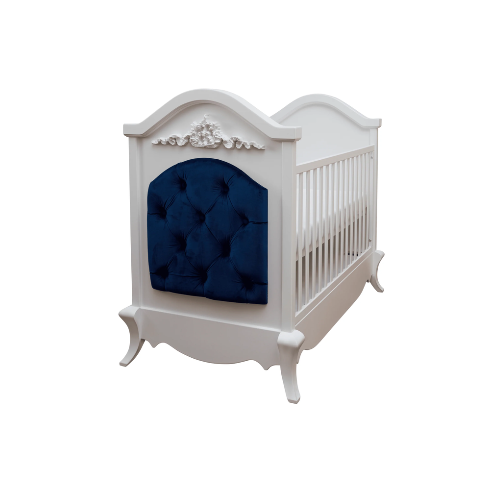 Beds - Cadogan padded baby bed. - THE BABY COT SHOP