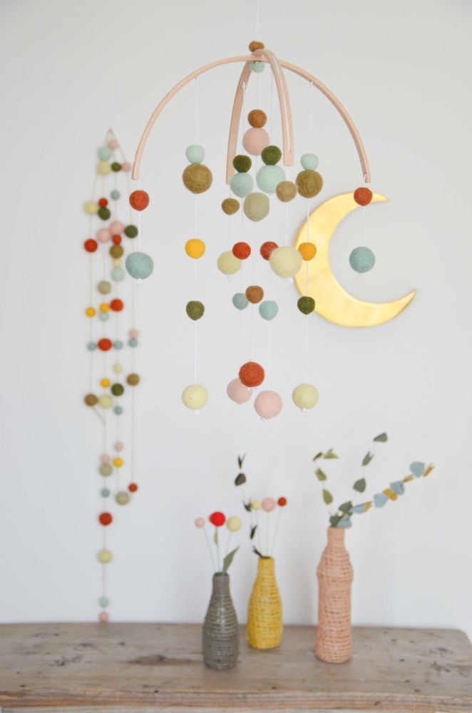 Decorative objects - Mobile décoratif rouille, jaune pastel, menthe, olive - CALM FOR DREAMERS