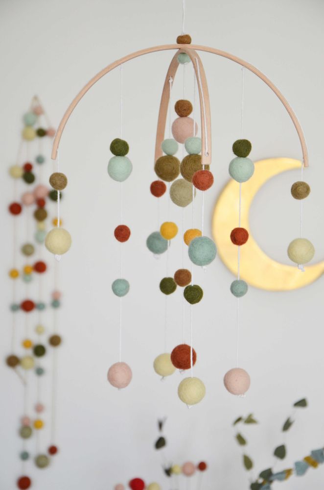 Decorative objects - Mobile décoratif rouille, jaune pastel, menthe, olive - CALM FOR DREAMERS