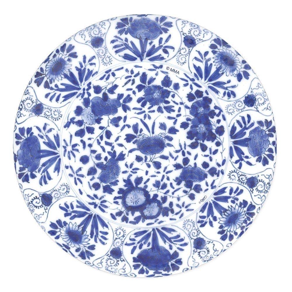 Everyday plates - Delft Paper Dinner Plates in Blue - 8 Per Package - CASPARI