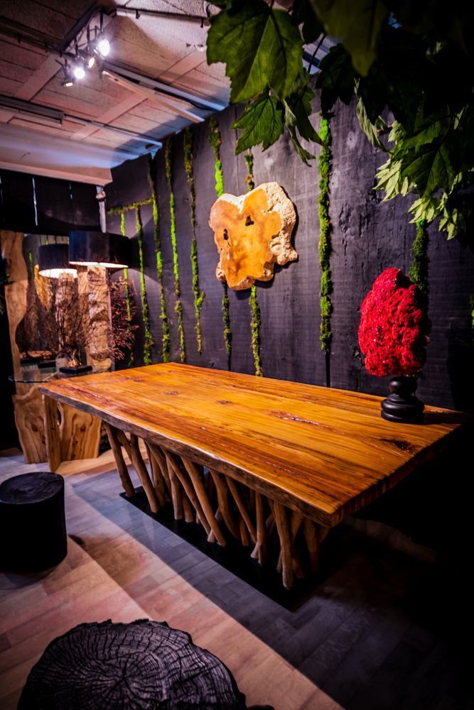 Conference tables - Driftwood bench and stool - DECO-NATURE