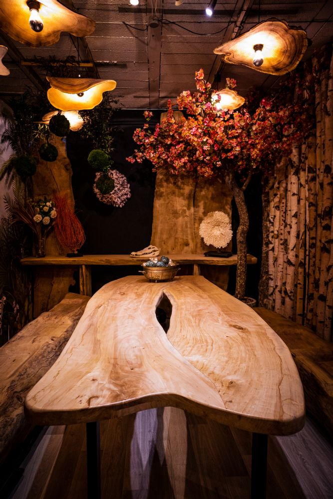 Conference tables - Driftwood bench and stool - DECO-NATURE