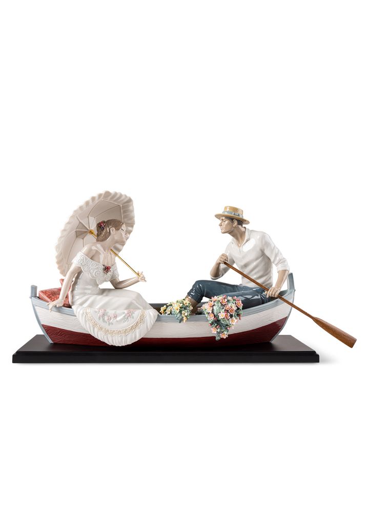 Sculptures, statuettes et miniatures - Romance sur le lac - Porcelaine artisanale de Lladró - LLADRÓ