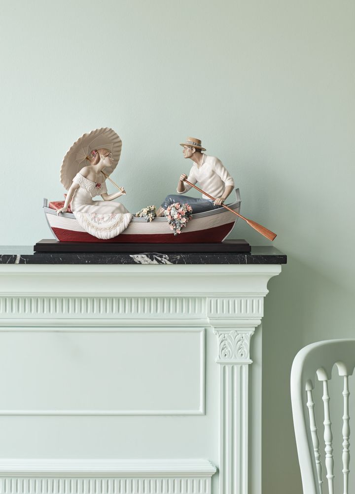 Sculptures, statuettes et miniatures - Romance sur le lac - Porcelaine artisanale de Lladró - LLADRÓ