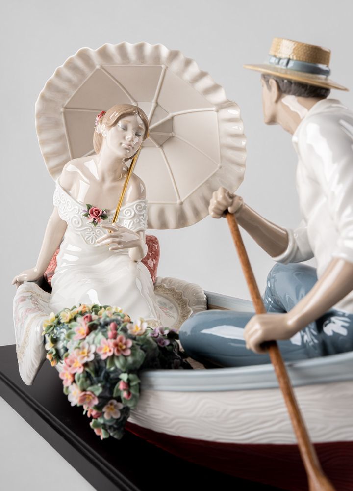 Sculptures, statuettes et miniatures - Romance sur le lac - Porcelaine artisanale de Lladró - LLADRÓ