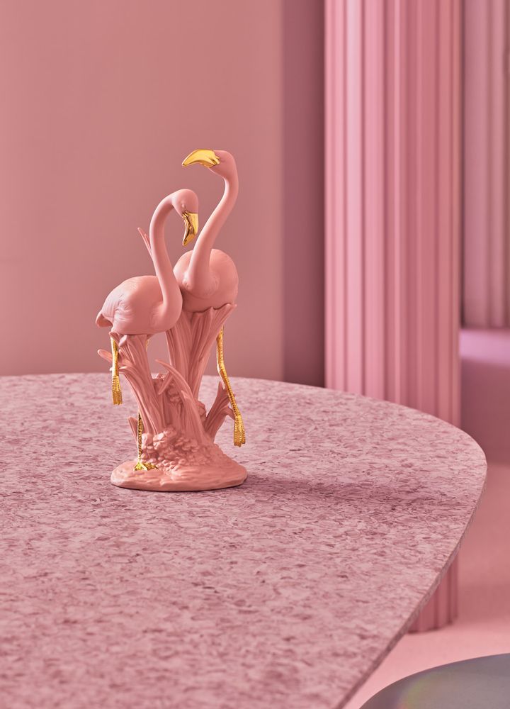 Sculptures, statuettes and miniatures - The Flamingos (pink) - Lladró Porcelain Sculpture - LLADRÓ