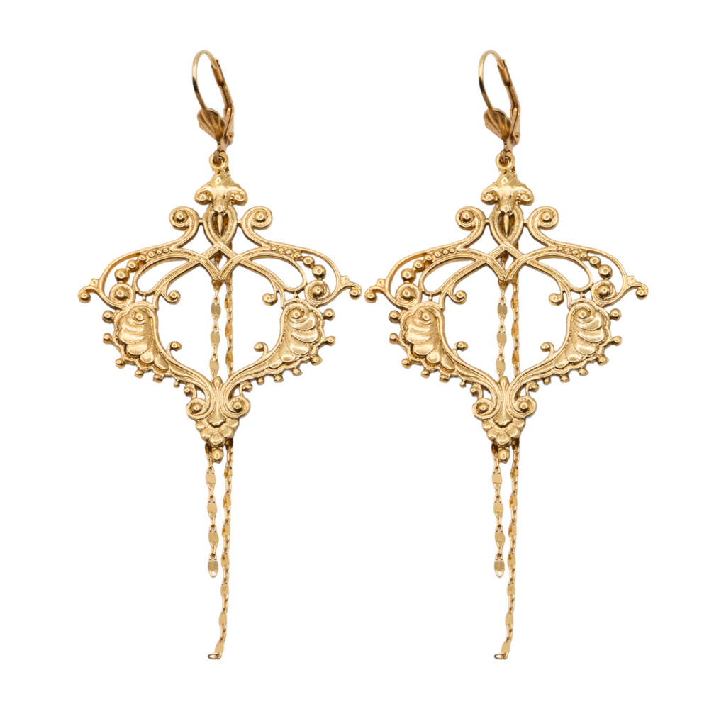 Bijoux - Boucles d'oreilles Filigrane dorées or fin - LOTTA DJOSSOU
