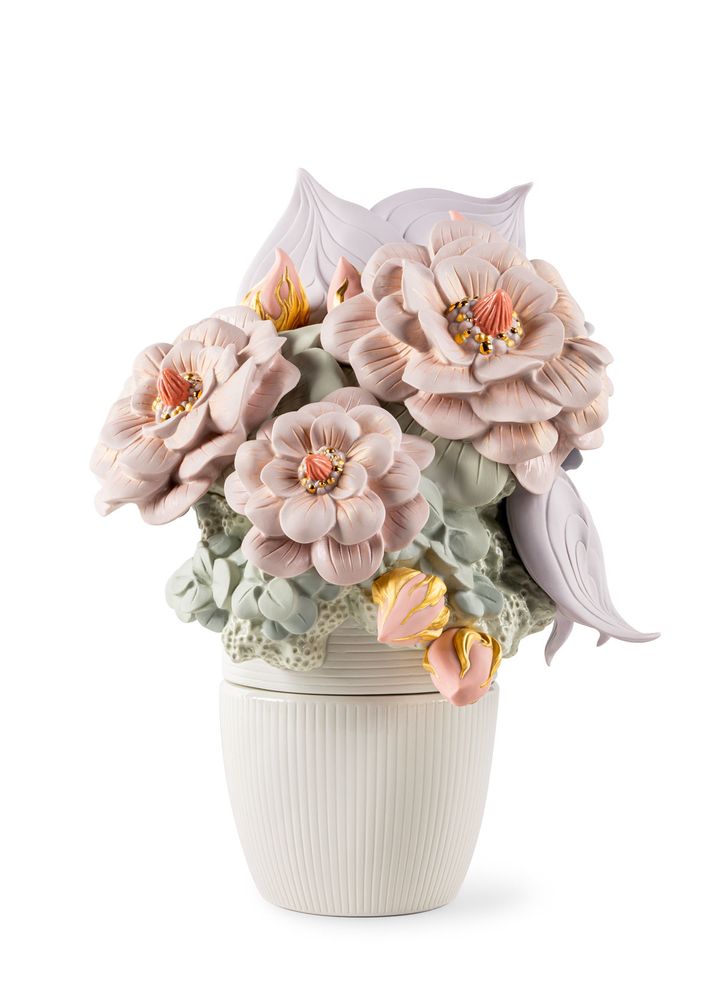 Decorative objects - Vase with Flowers - Lladró - Handmade Porcelain - LLADRÓ