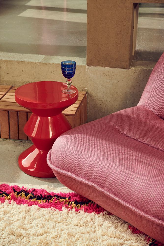 Chambres d'hôtels - Tabouret Zig Zag Rouge Corail - POLSPOTTEN