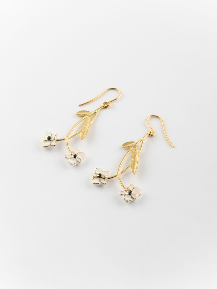 Jewelry - White Orchids Branch Earrings - Sawadee - NACH