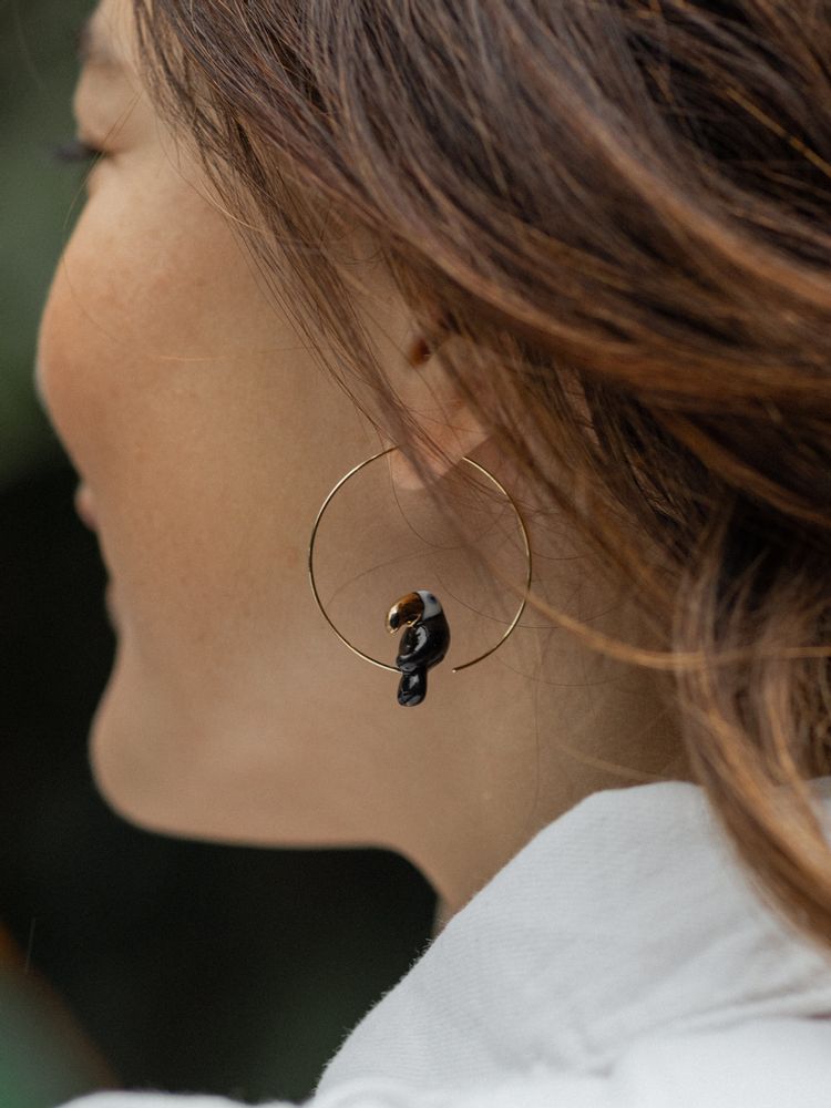 Jewelry - Toucan small hoop earring - Sawadee - NACH