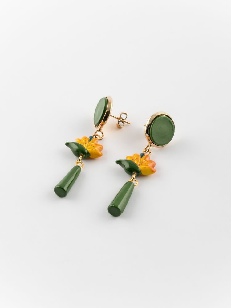 Bijoux - Strelitzia Flower Pendant earrings - Sawadee - NACH