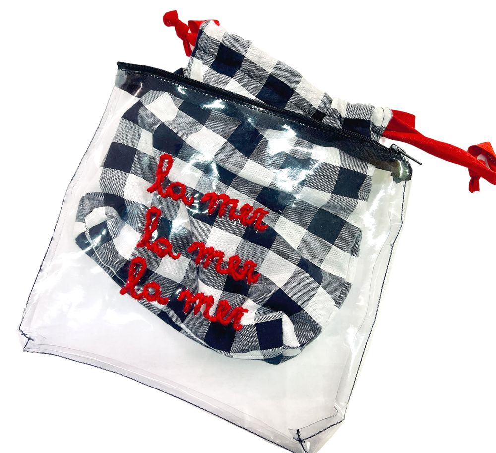 Clutches - pouch in pvc hand embroidered - VOLANTS VOLANT®