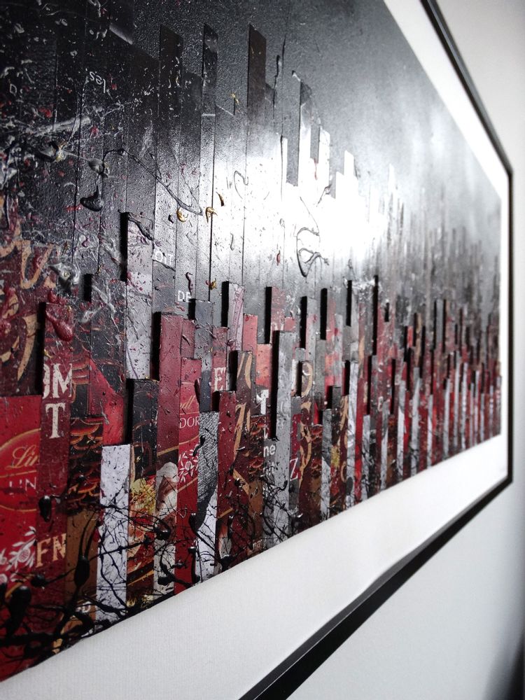Unique pieces - Framed bas relief sculpture LE GRAND SOIR - HELENE SIELLEZ