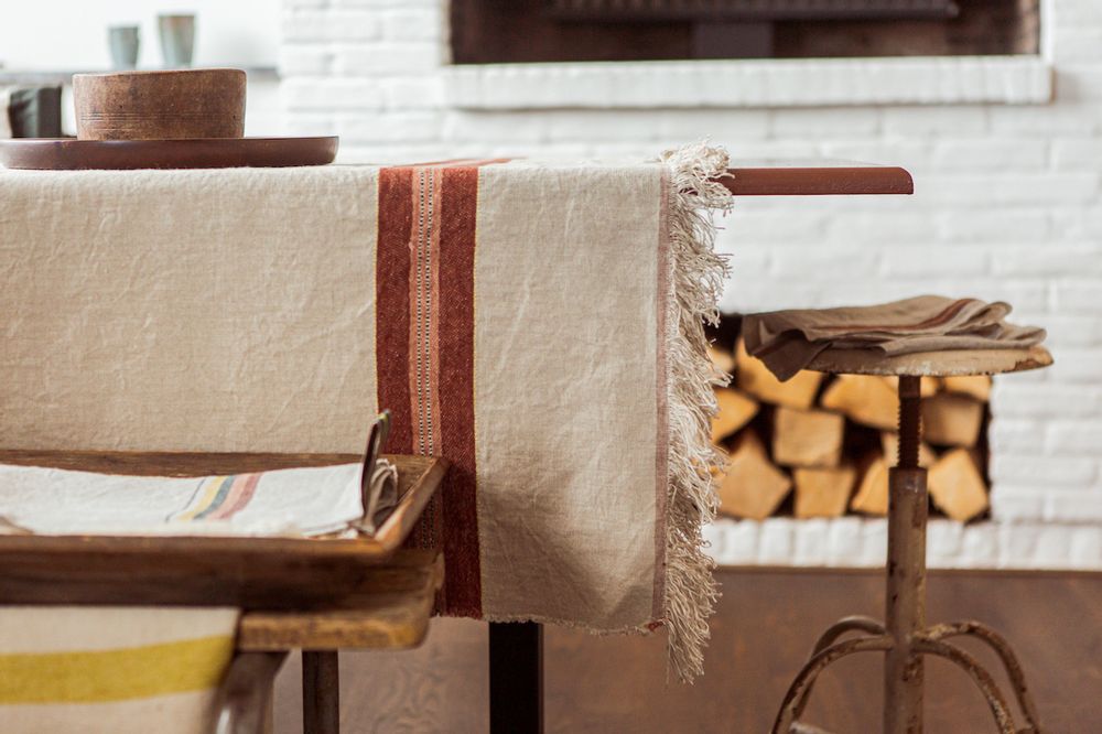 Kitchen linens - THE BELGIAN TABLE THROW - Fisherman - LIBECO HOME