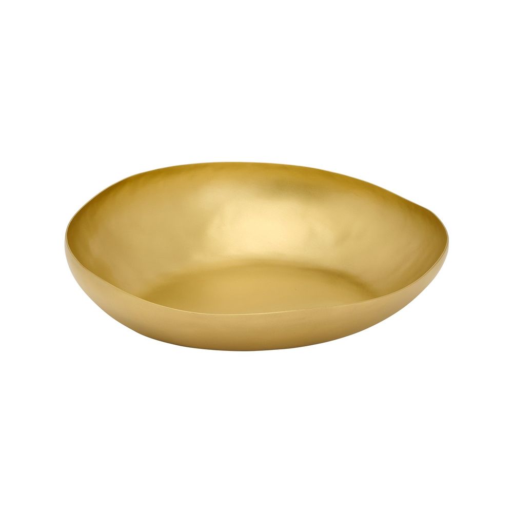 Objets design - Wave Platter ø20*h5 cm Brass, Matt Gold Patina - MOJOO