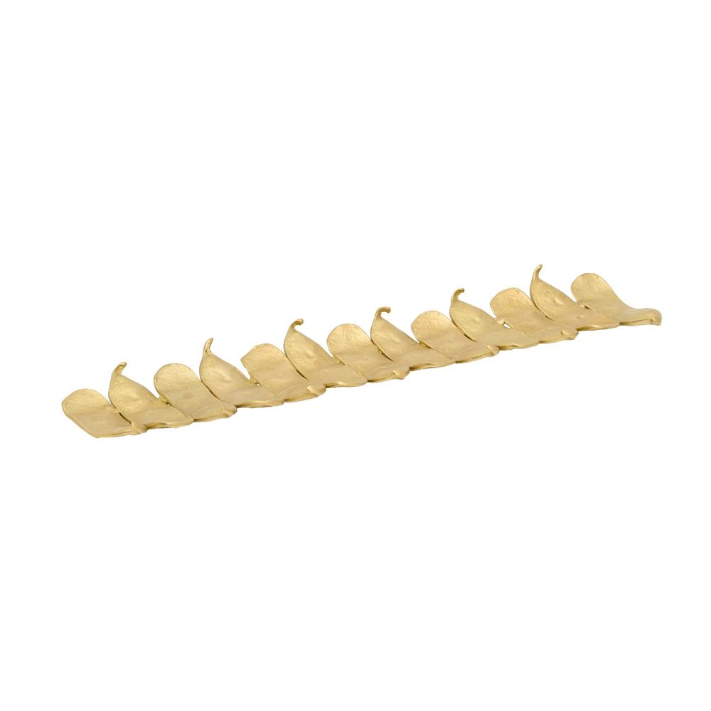 Objets design - Wave Platter ø20*h5 cm Brass, Matt Gold Patina - MOJOO