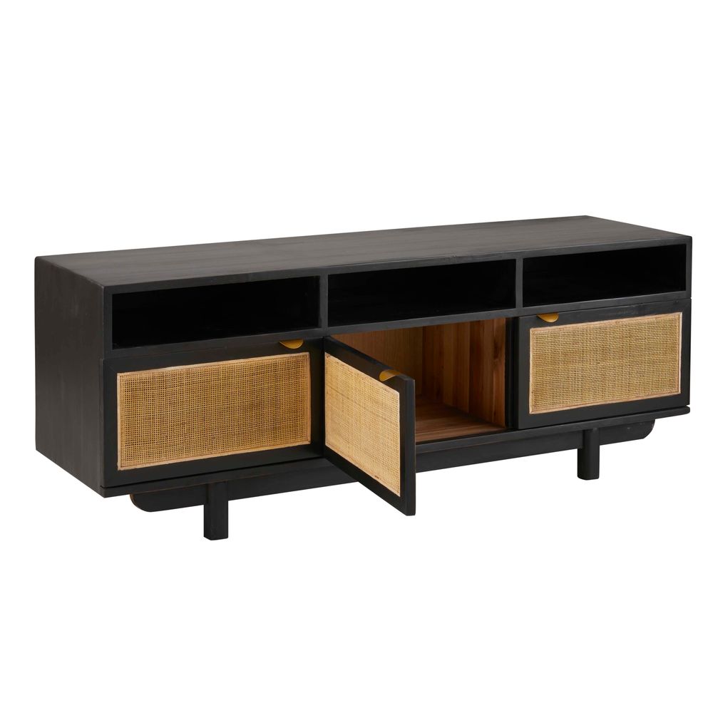 Buffets - Meuble TV Calvi noir - SIGNATURE MOBILIER ET DÉCORATION
