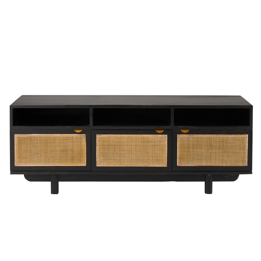 Buffets - Meuble TV Calvi noir - SIGNATURE MOBILIER ET DÉCORATION